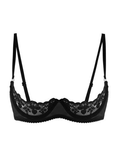 Women S Floral Lace No Cup Bra Open Nipples Bra See Through Lingerie