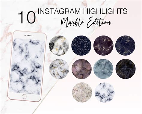 Instagram Highlight Icons Marble Instagram Story Instagram Etsy