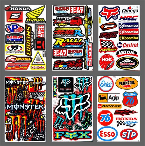 Stickers Sheets Decal Honda Hrc Stickers Motorcycle Racing Etsy