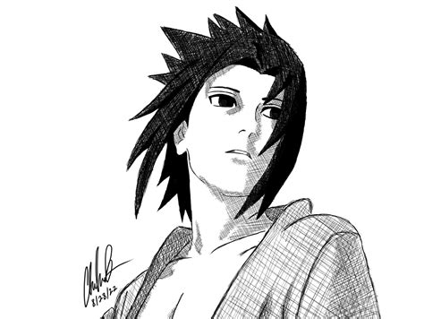 Sasuke Uchiha Naruto Digital Ink By Christian Baum On Dribbble