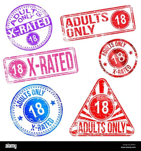 Adults Only And X Rated Rubber Stamp Vectors Stock Vector Image And Art Alamy