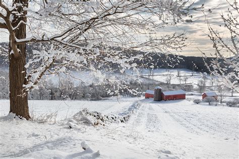 New England Winter Farms Photograph By Bill Wakeley