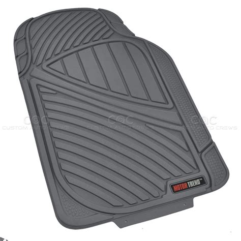 Gray 4pc Rubber Floor Mat Car Suv Heavy Duty All Weather Mats Liner Bpa