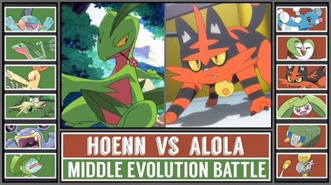 Middle Evolution Pokémon Battle Hoenn Vs Alola Youtube