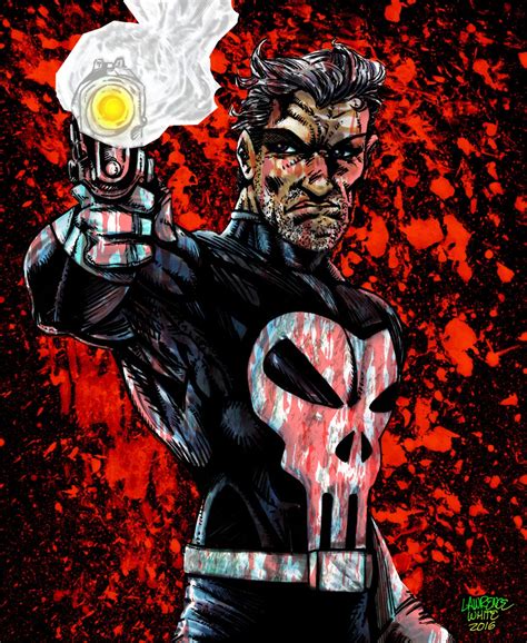 Punisher Blood Redblack Background Print 85x11 By Whiteeye1