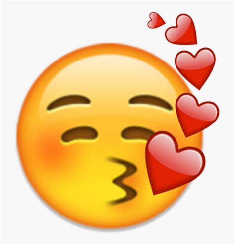 Blushing Kissing Emoji Clipart Png Download Emoji Iphone
