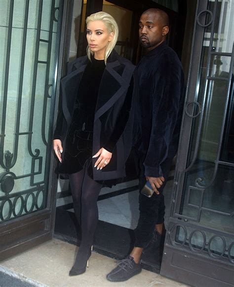 Kim Kardashian Debuts Platinum Blonde Locks At Paris Fashion Week