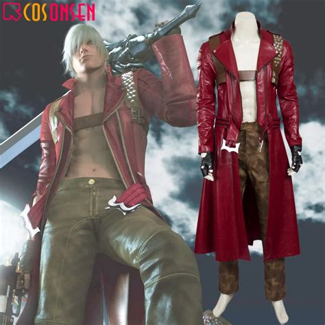 Dante Cosplay Costume Mens Dmc Costume Deluxe Outfit Adult Halloween