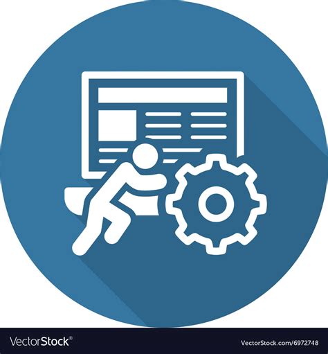 Technical Support Icon Flat Design Royalty Free Vector Image