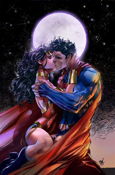 The Kiss By Ivannamatilla On Deviantart Superman Wonder Woman