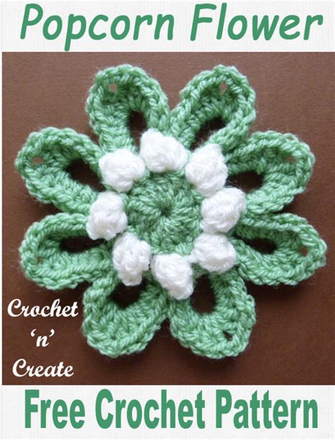 Diy Crochet Popcorn Flower Free Crochet Pattern — Craftorator