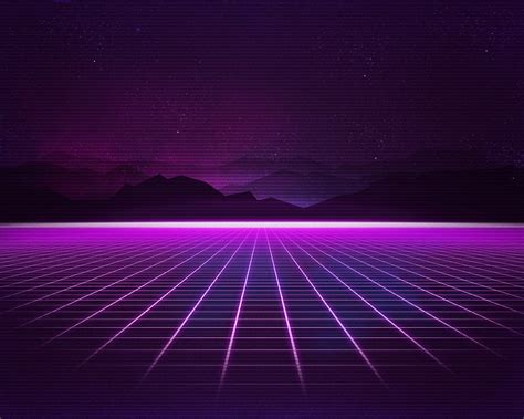 General 3200x2560 Synthwave Retrowave Retrowave Grid Purple Mountains