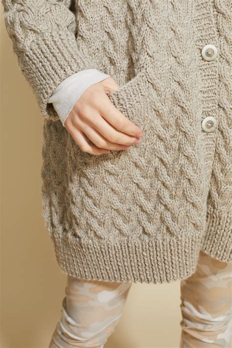 Free Knitting Pattern For An Oversized Cable Cardigan Dotsdale