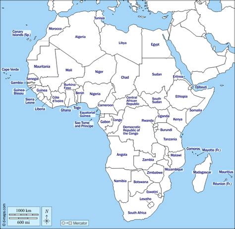 Africa Free Map Free Blank Map Free Outline Map Free Base Map States