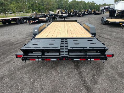 14et 20bk Mr Big Tex 20 Tandem Axle Equipment Trailer W Mega Ramps