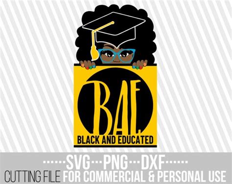 Black And Educated Svg Afro Queen Svg Layered Graduation Etsy