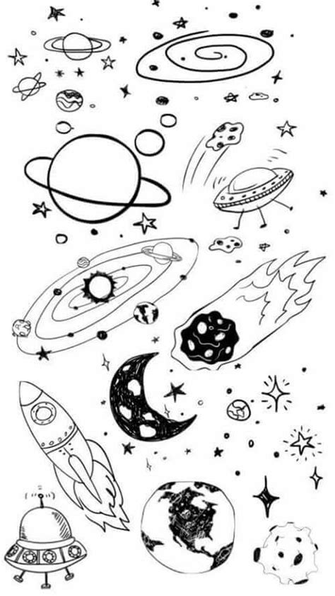 Dibujo Facil Del Espacio Planeta Dibujo Universo Dibujo Arte