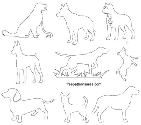 Dog Silhouette Clip Art Vectors Freepatternsarea Dog