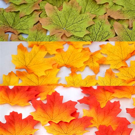 Buy Famicitate Artificial Maple Leaves Autumn Fall Leaves Bulk