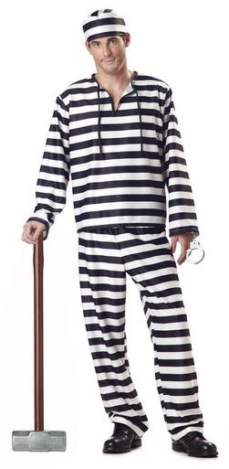Jailbird Convict Fancy Dress Costume Costumes To Buy