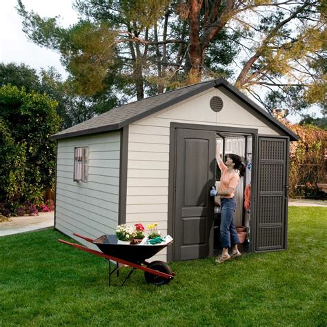 With a variety of colours, sizes and styles to choose from, there's definitely one to suit any garden and exterior! 10 Ft. W x 13 Ft. D Plastic Storage Shed | Wayfair