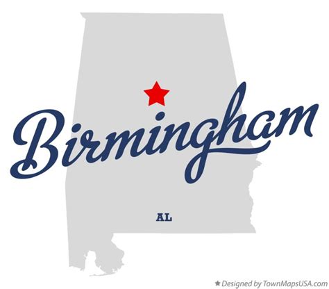 Map Of Birmingham Al Alabama