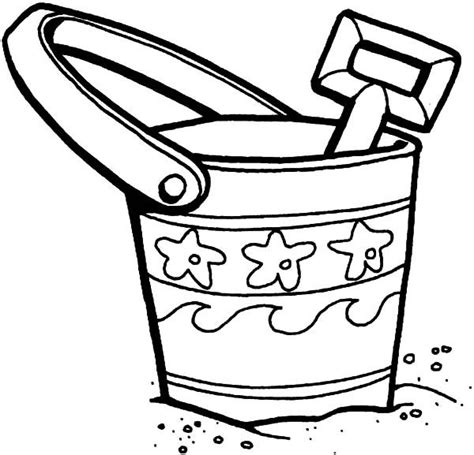 Bucket And Shovel On The Beach Coloring Pages Best Place To Color