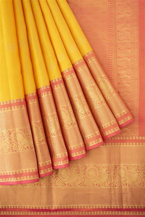 Buy Yellow Kanchipuram Silk Saree Online Women Sarees At Best Price