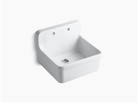 Clean and shining after elegantly wipe.made in constructed of true fireclay a special white clay that is fired at 2900 °f for extreme strength and durability.standard. Gilford 24-Inch Apron-Front Kitchen Sink | K-12701 | KOHLER
