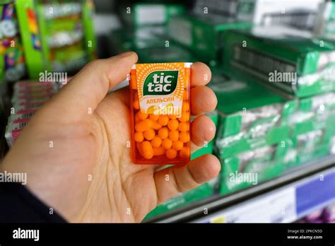 Tyumen Russia March 17 2023 Tic Tac Brand Pastilles Manufactured By