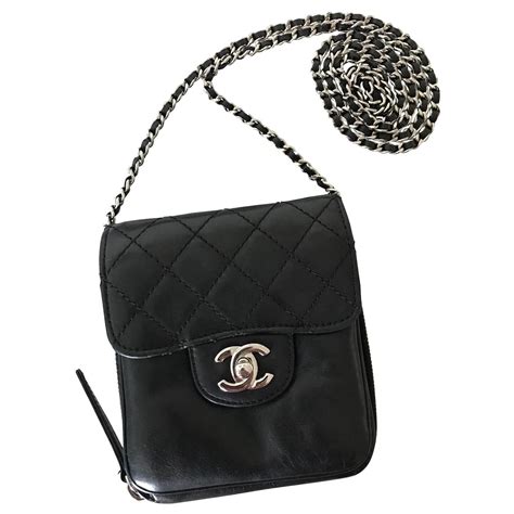 Chanel Handbags Black Silvery Leather Ref517110 Joli Closet