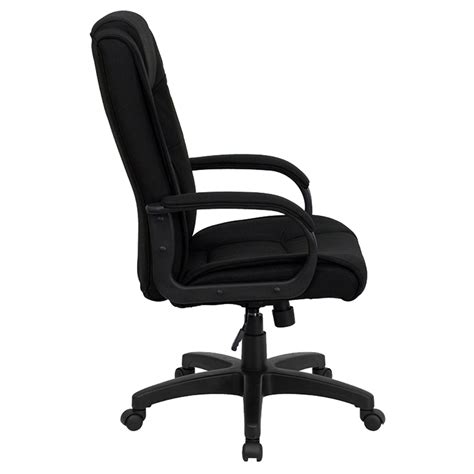 Fabric Executive Swivel Office Chair High Back Adjustable Black