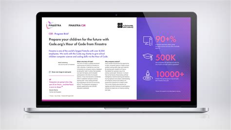Learn about the simple steps you can take to prepare your class for an hour. Finastra Hour of Code Program Brief | Finastra