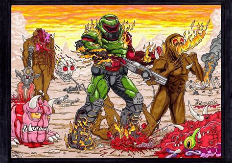 Subscribe to never miss a video! DOOM on Instagram: "Demonic Doom Slayer art work by ...