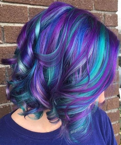 Dark purple & teal blue hair. 44 Incredible Blue and Purple Hair Ideas That Will Blow ...