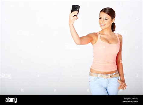 Young Girl Taking Selfie Hi Res Stock Photography And Images Alamy