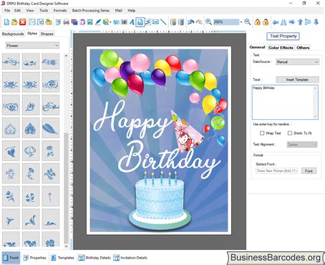 Birthday Card Design Screenshots Shows Birthday Card Designing Procedure