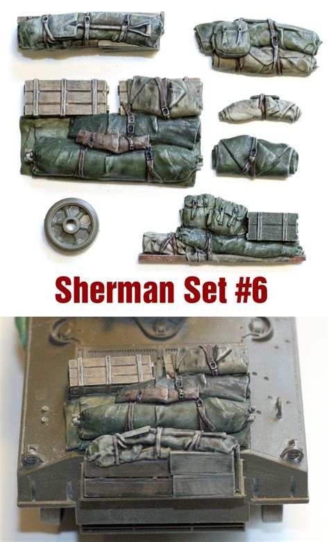 Sh006 135 Sherman Engine Deck And Stowage Set 6 Brookhurst Hobbies
