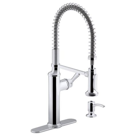 In addition to delivering kohler kitchen faucets home depot, pay special attention at the lowest possible delivery fee or even for free delivery. KOHLER Sous Pro-Style Single-Handle Pull-Down Sprayer ...