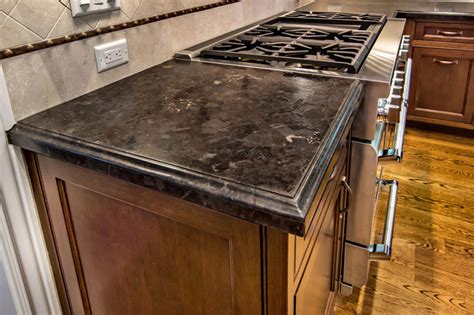 Brown Antique Leather Granite Traditional Kitchen San Francisco