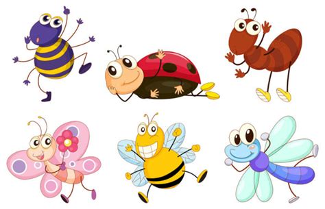 Funny Cartoon Insects Vector Set 10 Vector Animal Free Download