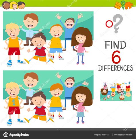Spot The Differences With Children — Stock Vector © Izakowski 152774274