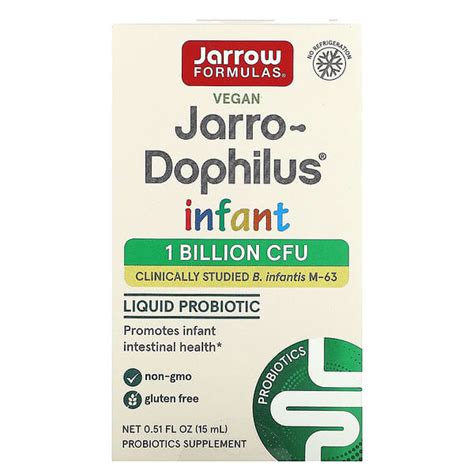 Jarrow Formulas Vegan Jarro Dophilus Infant Liquid Probiotic Billion CFU Fl Oz Ml