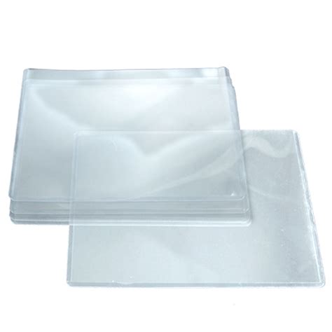 Uxcell Clear Plastic A5 Document File Cards Holder Case 5 Pcs