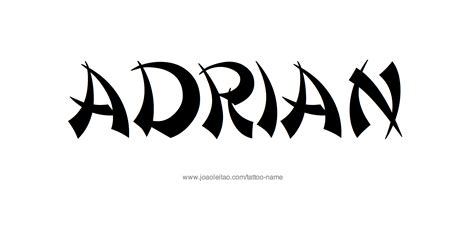 Adrian Name Tattoo Designs