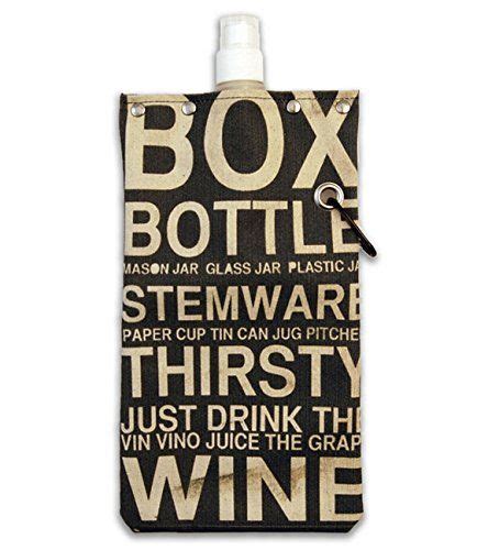 Subway Design Waterwine And Beverage Canvas Reusable Flask Bottle Tote