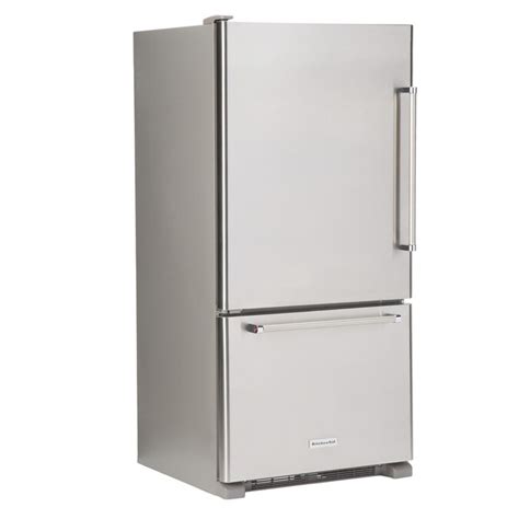 Kitchenaid 2207 Cu Ft Bottom Freezer Refrigerator Stainless Steel