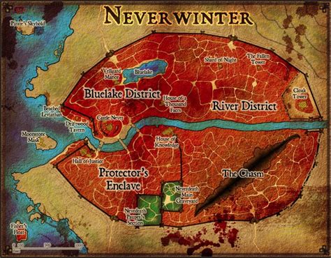 Dd Neverwinter Map World Map Atlas