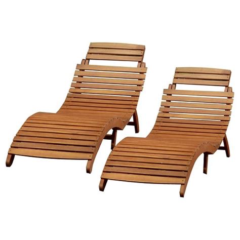 Create a relaxing oasis in your own backyard with outdoor chaise lounge chairs from explore a variety of designs with unique accents that set your style apart. Lahaina Set Of 2 Acacia Wood Patio Chaise Lounge - Natural ...