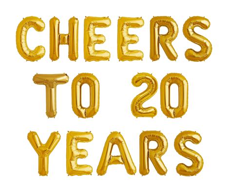 Cheers To 20 Years 20th Birthday Banner Happy Birthday Etsy Uk